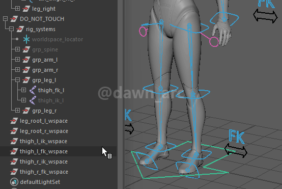 [Maya]Rigging 12 - Limbs FK